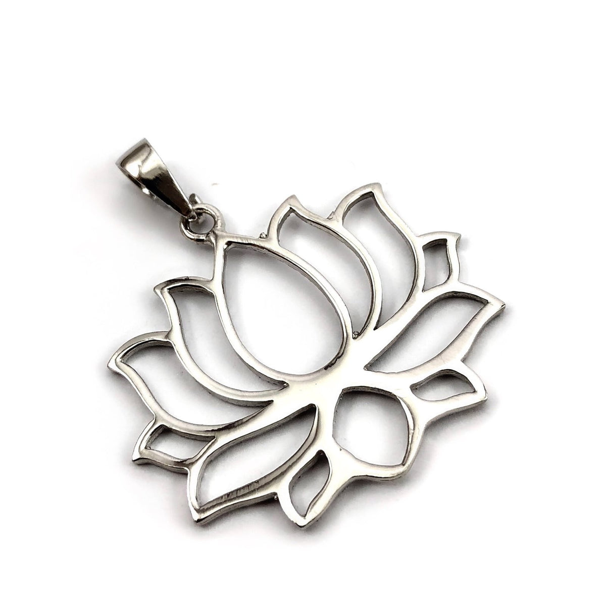 Lotus Çiçeği Gümüş Kolye Ucu