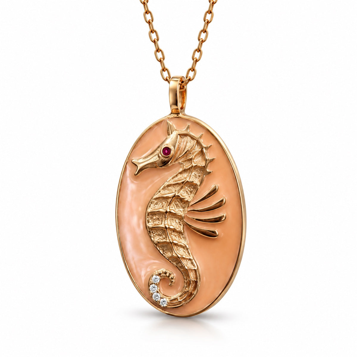 Denizatı Zirkon Taşlı Rose Gold Gümüş Kolye